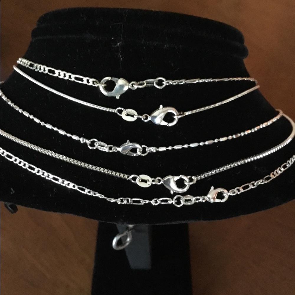 925 Sterling Silver Necklaces Mint You get 5 Assor - Picture 2 of 4